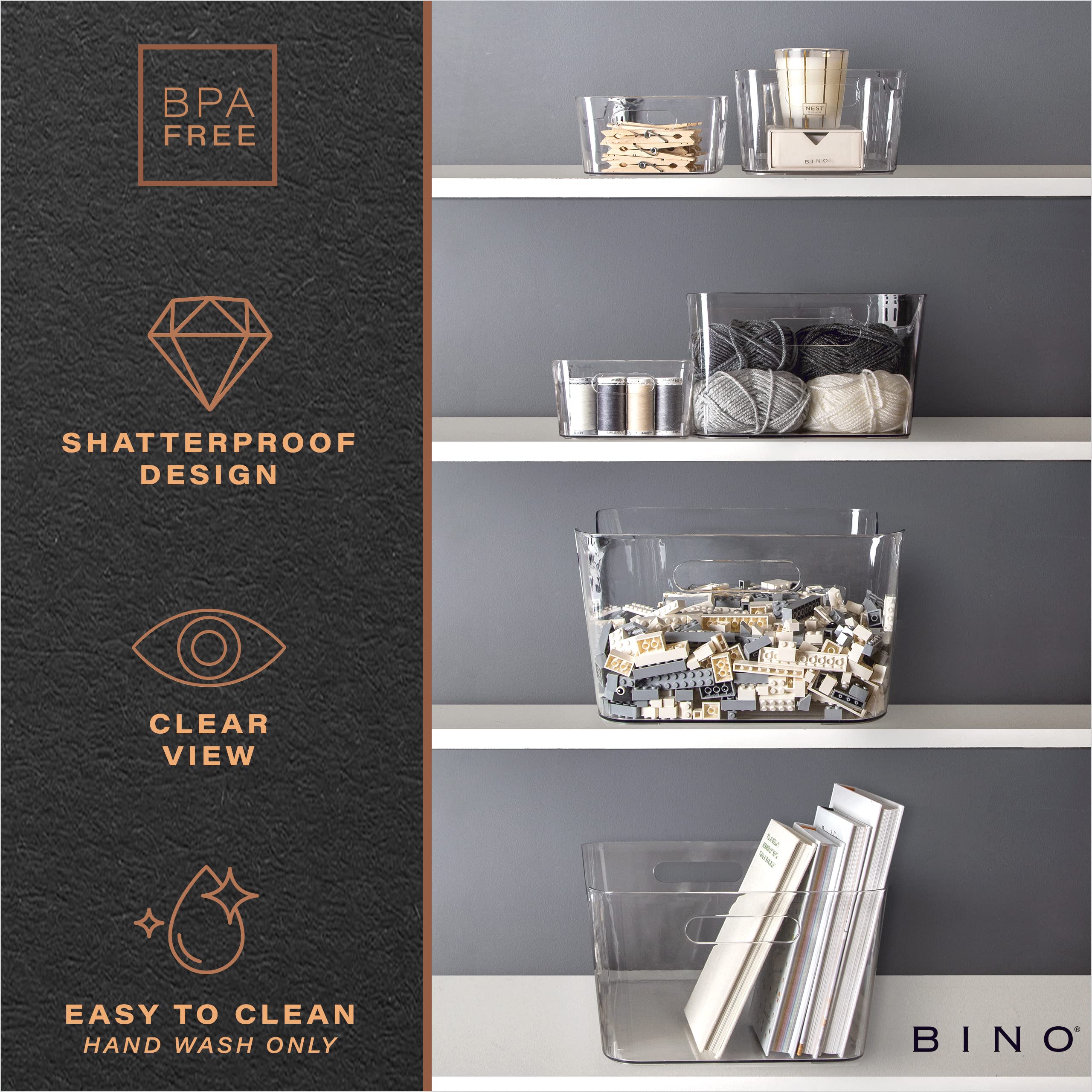 BINO beside common items for size comparison and planning benefit