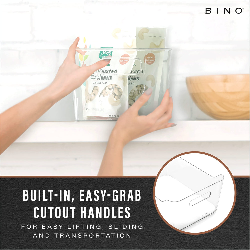 BINO open-top view with contents for quick visibility benefit