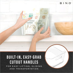 BINO open-top view with contents for quick visibility benefit