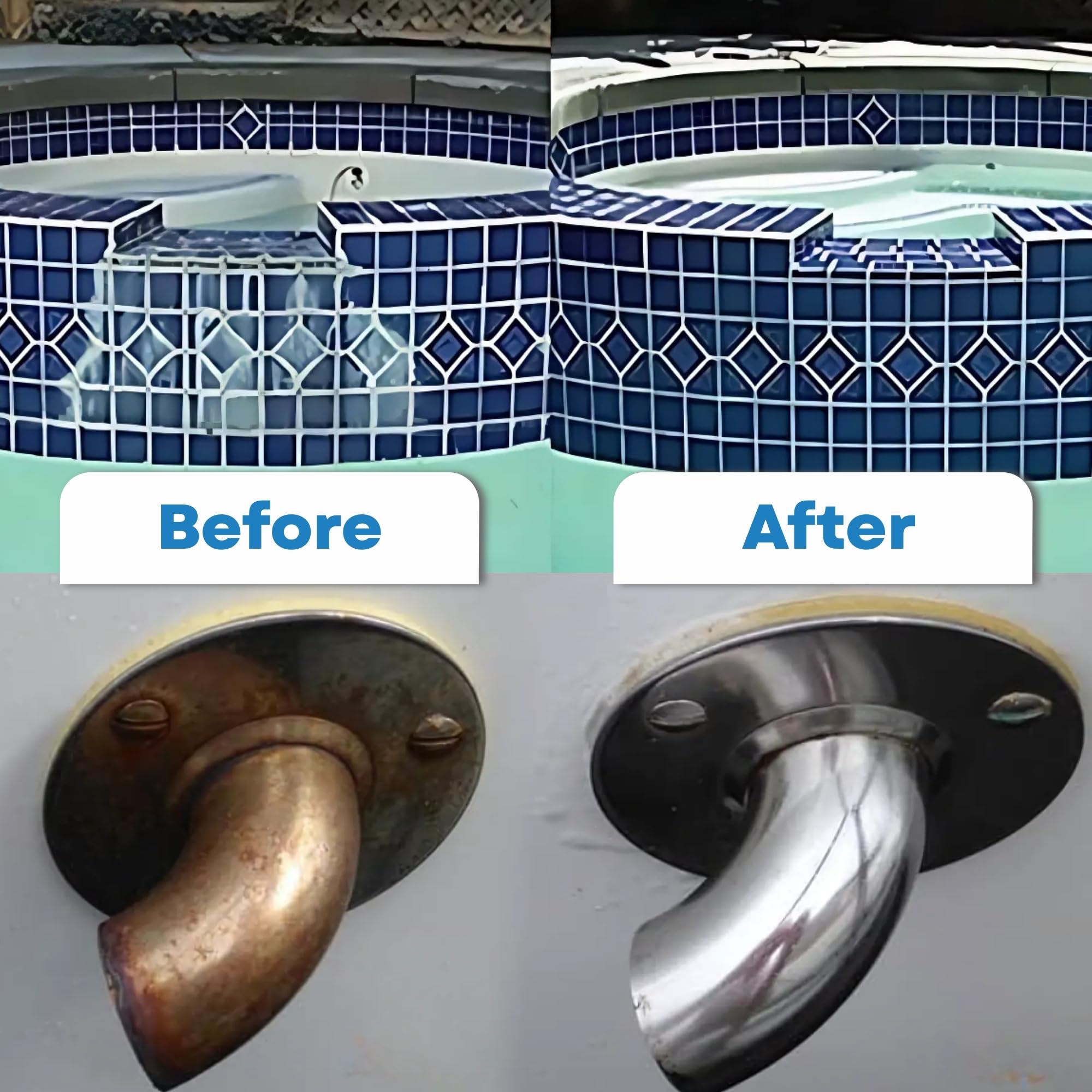 Bio-Clean cleaning a boat hull removing oxidation and restoring smooth finish