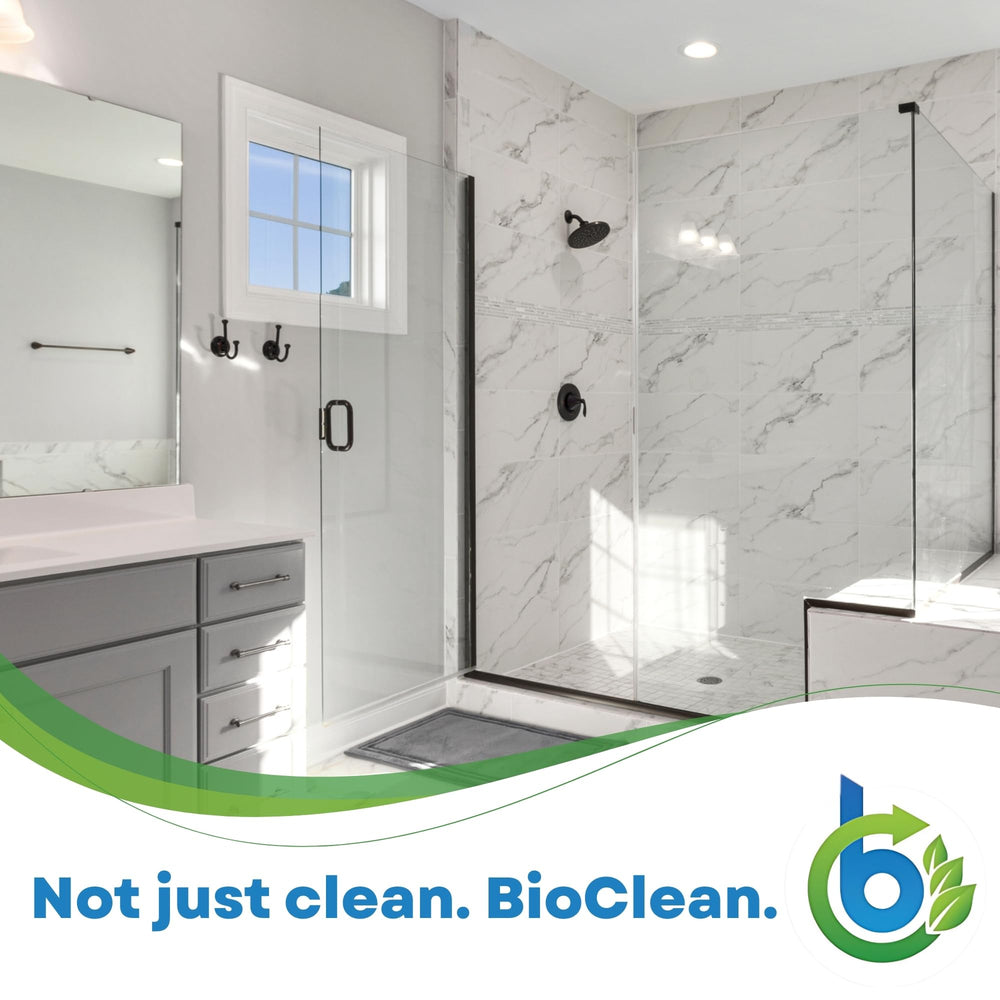 Bio-Clean next to common household items to show 40 oz size and value comparison
