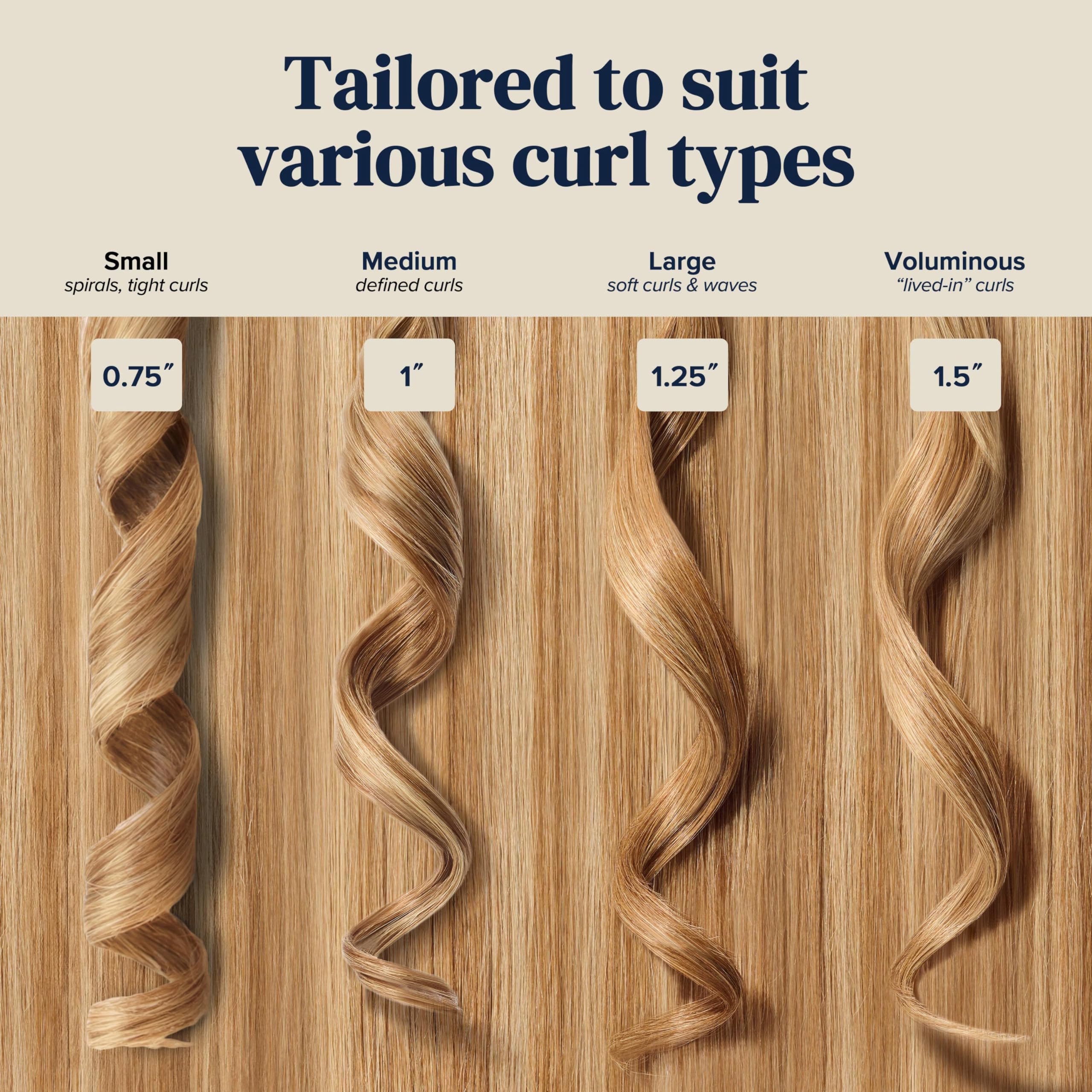 Bio Ionic barrel length comparison illustrating extended reach for long hair