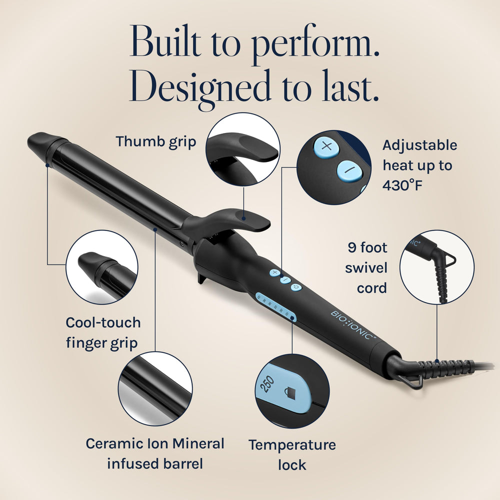 Bio Ionic cool-touch grip detail improving handling comfort and safety