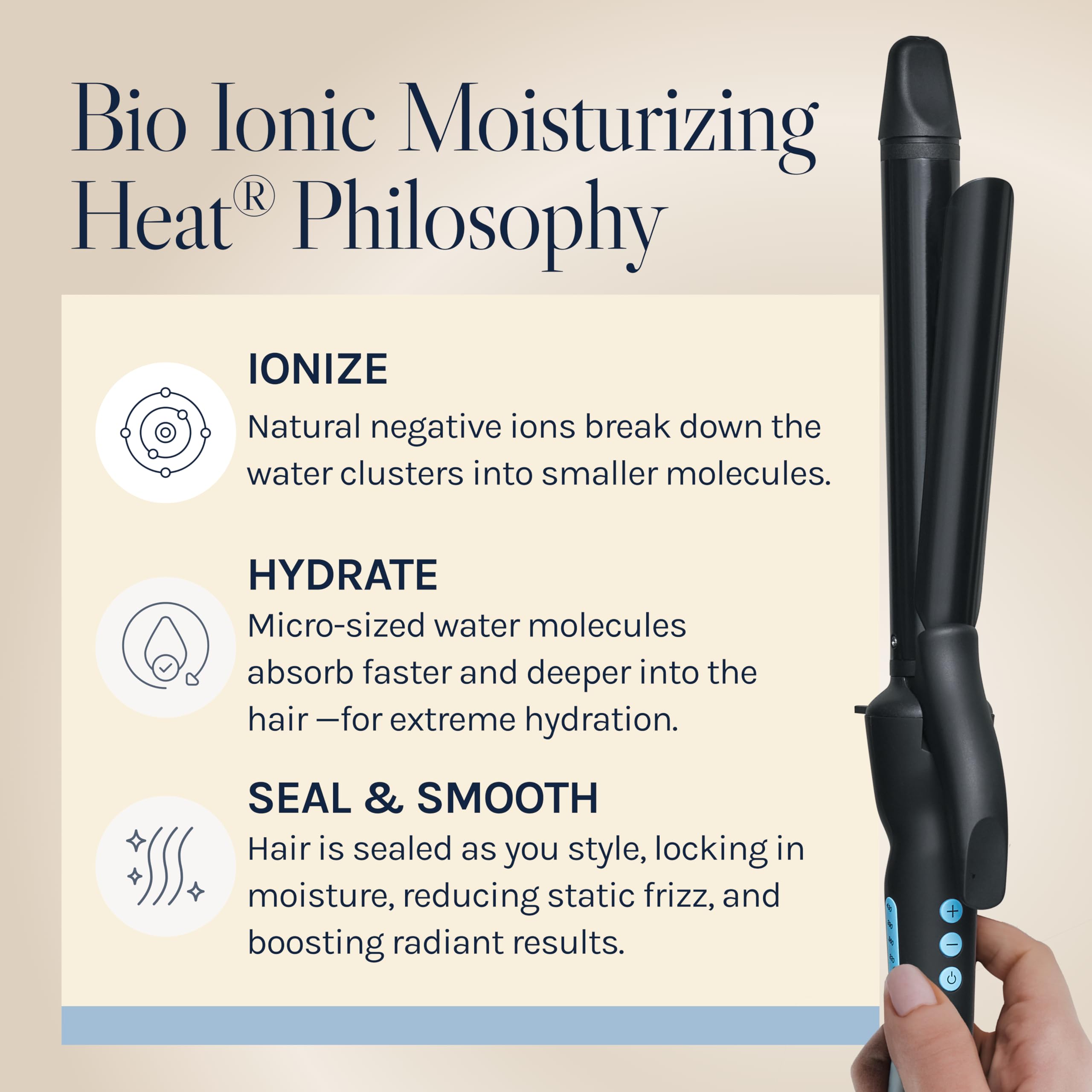 Bio Ionic before and after waves showing hydrated, defined curl results