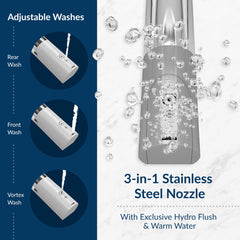 BioBidet BB2000 heated seat detail demonstrating warmth and comfort for users