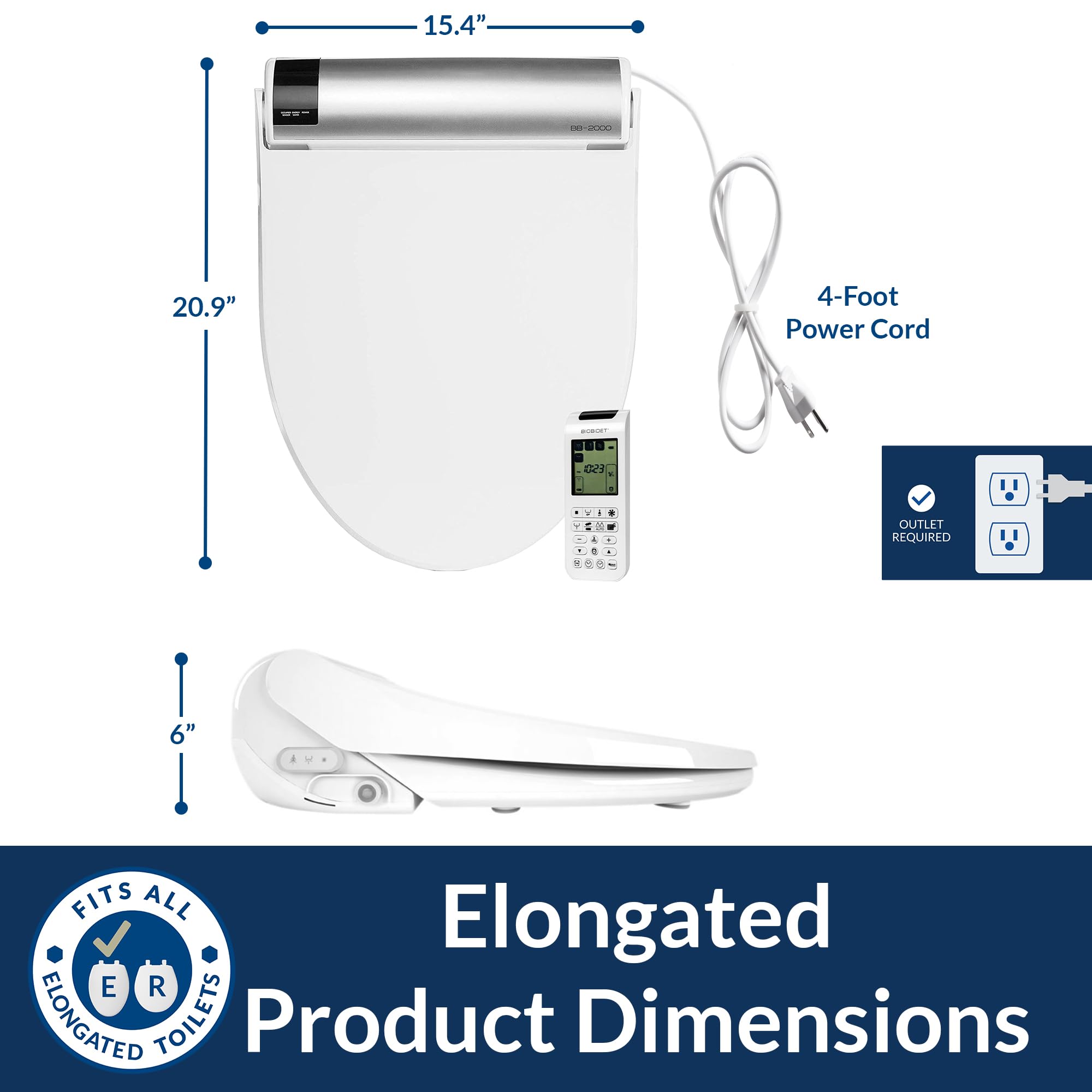 BioBidet BB2000 in-use warm water spray illustrating effective, personalized cleansing