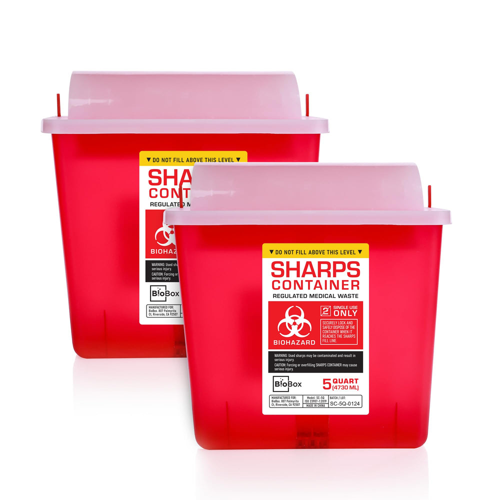 BioBox front view large sharps container shows secure storage and easy access