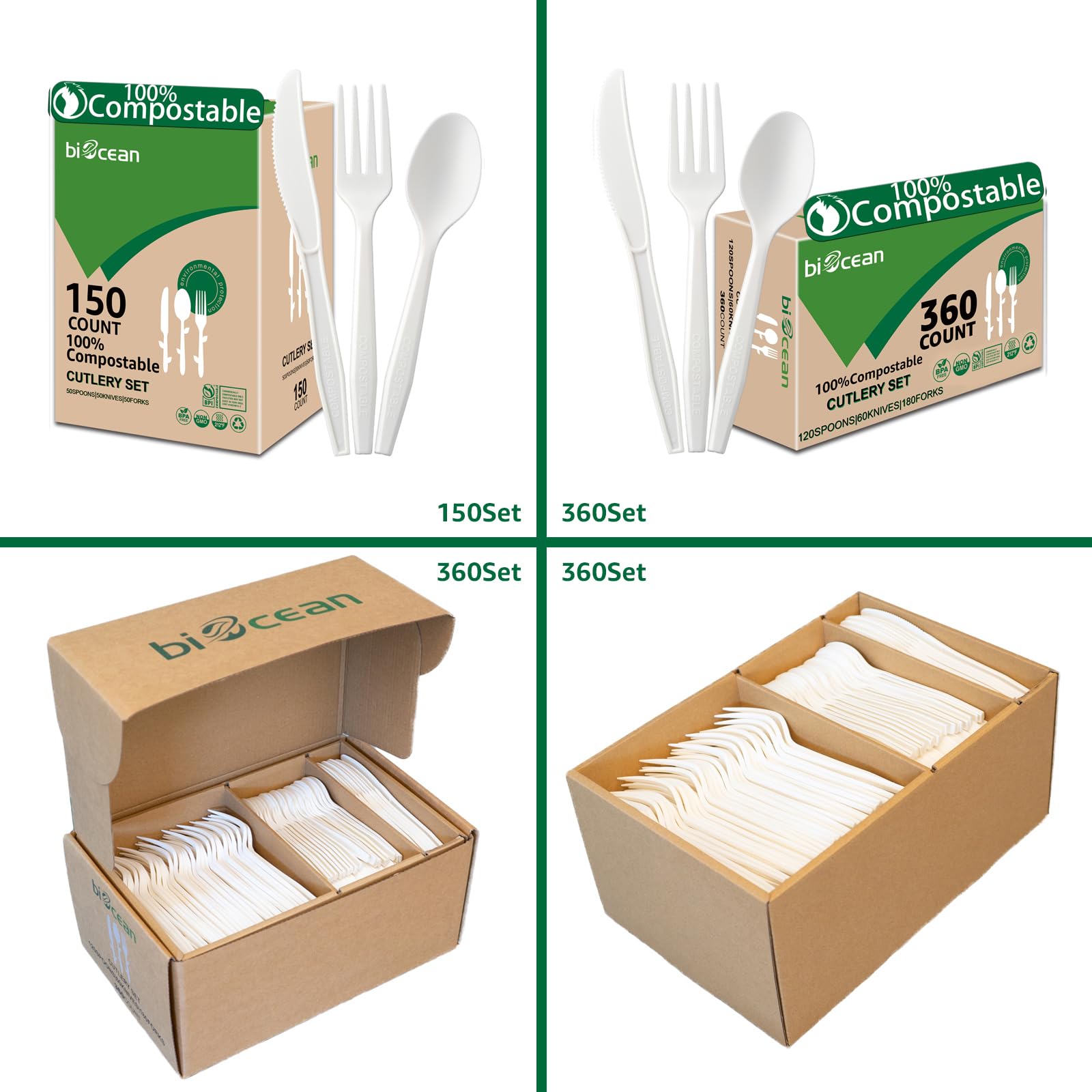 biocean spoon and fork detail showing smooth finish and no-splinter benefit