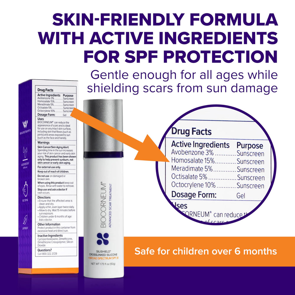 BIOCORNEUM Silishield technology illustration showing barrier protection