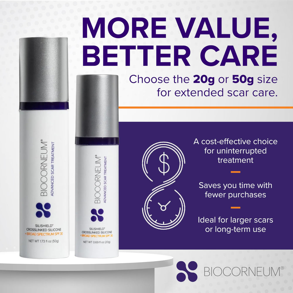 BIOCORNEUM SPF 30 label close-up highlighting sun-protection benefit