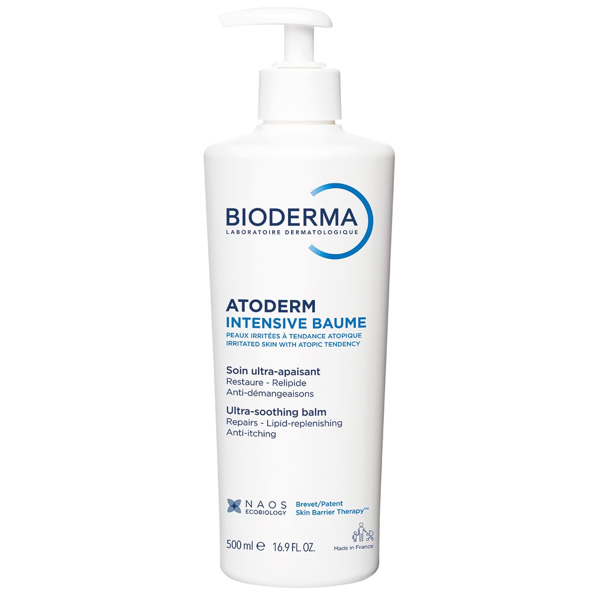 Bioderma Atoderm front packaging showing bottle and brand for clear identification