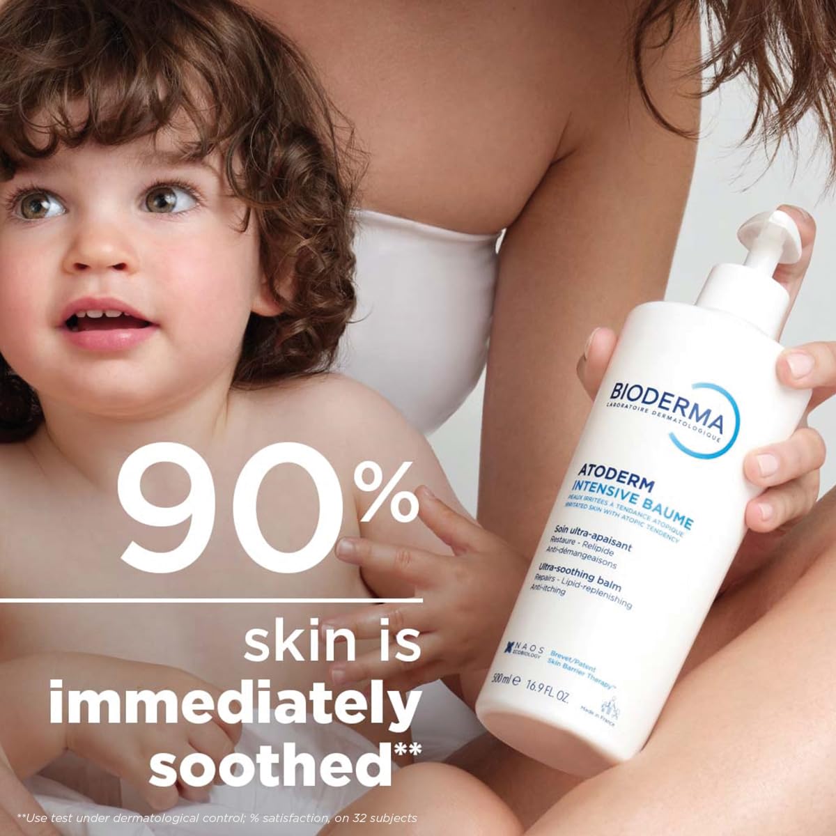 Bioderma Atoderm being applied to hand showing immediate soothing and hydration