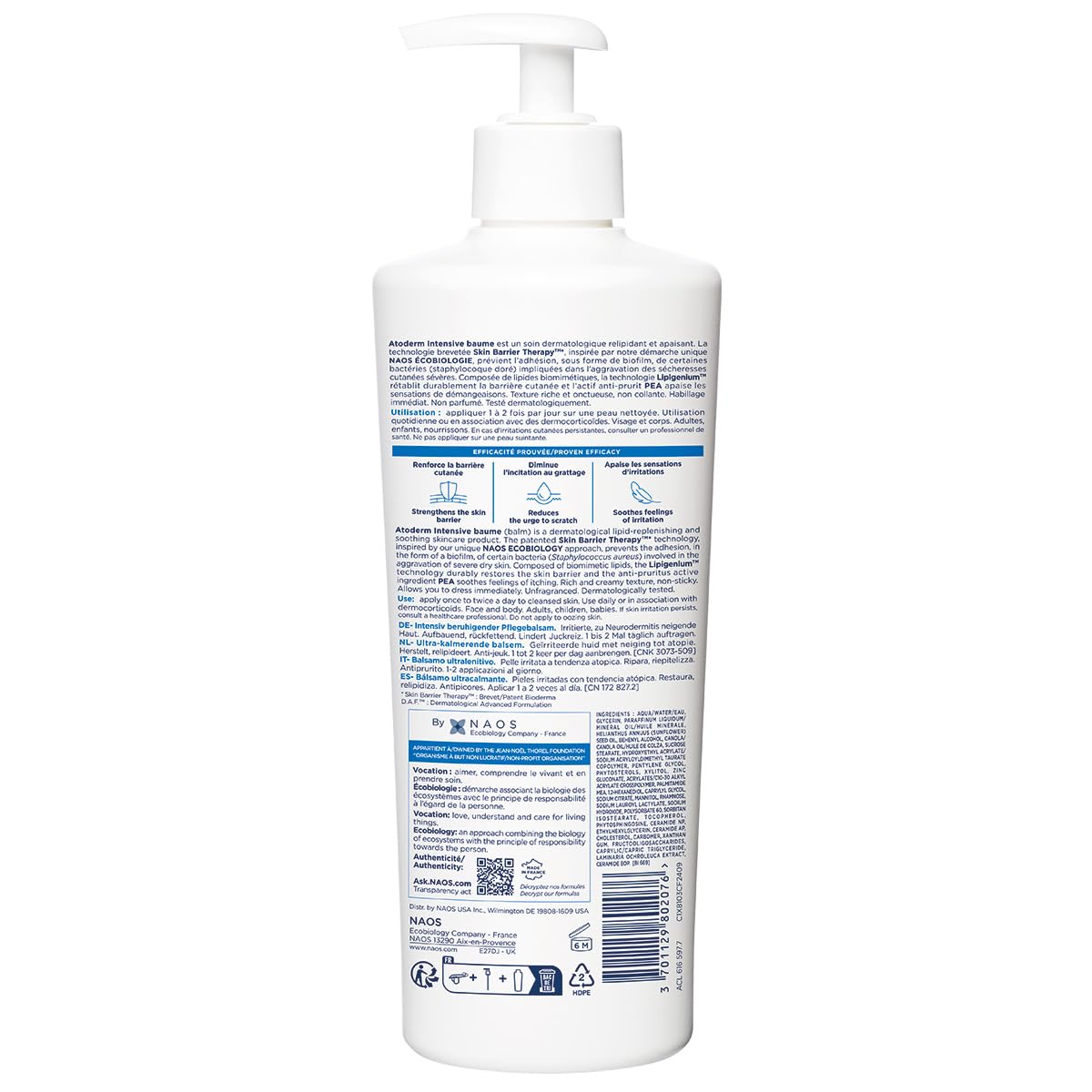 Bioderma Atoderm pump dispenser ready to use for convenient measured application