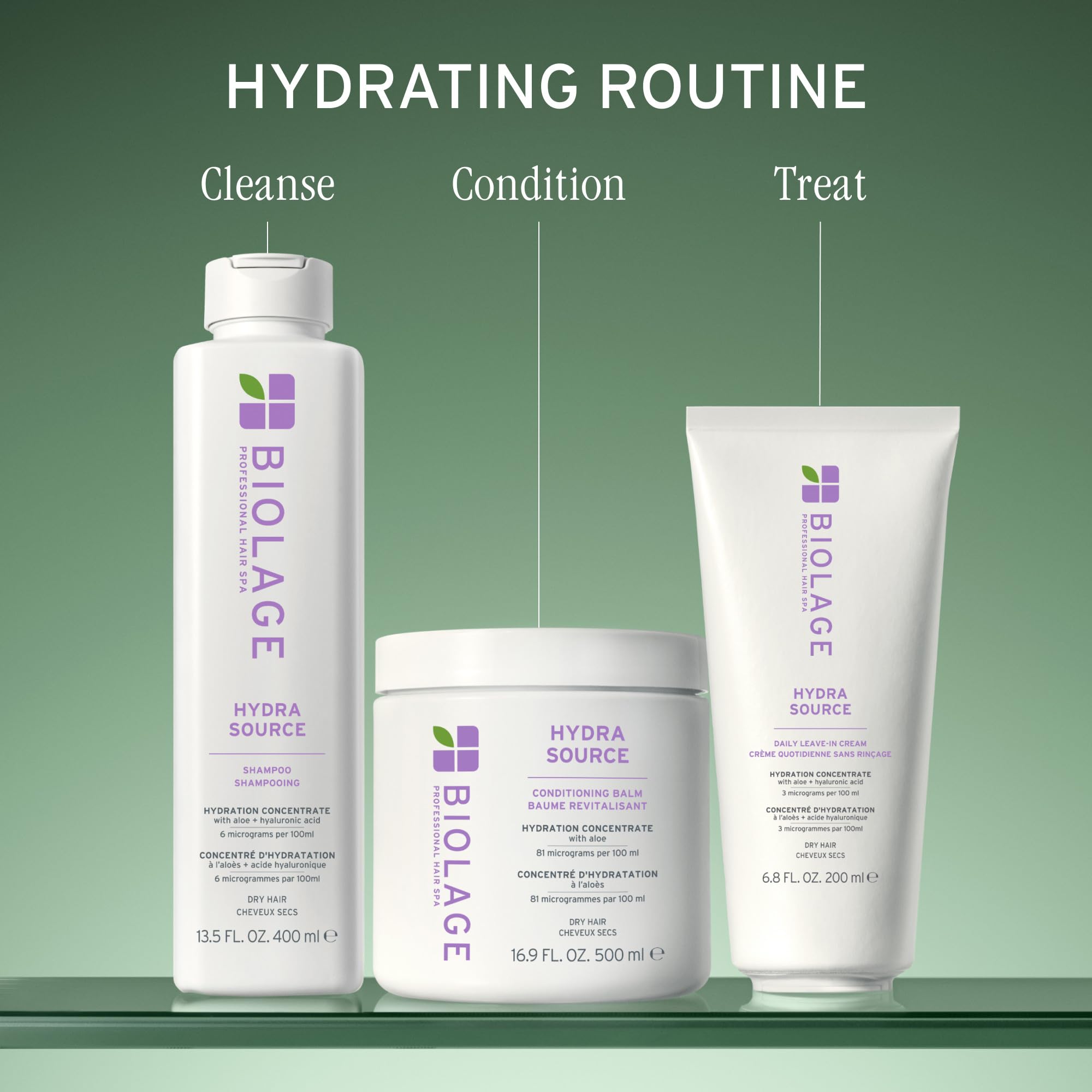 Biolage shampoo with conditioner showing paired moisture routine