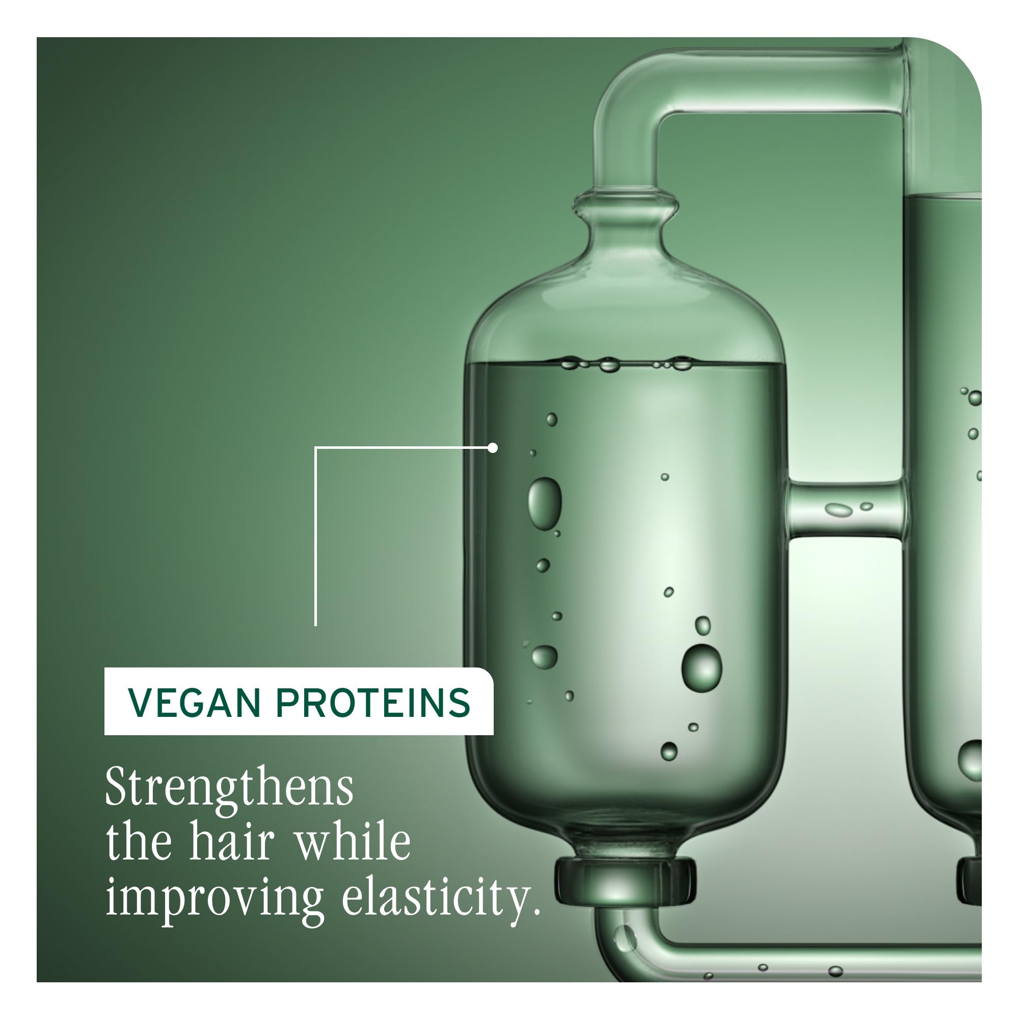 Biolage ingredient label close-up showing vegan proteins transparency benefit
