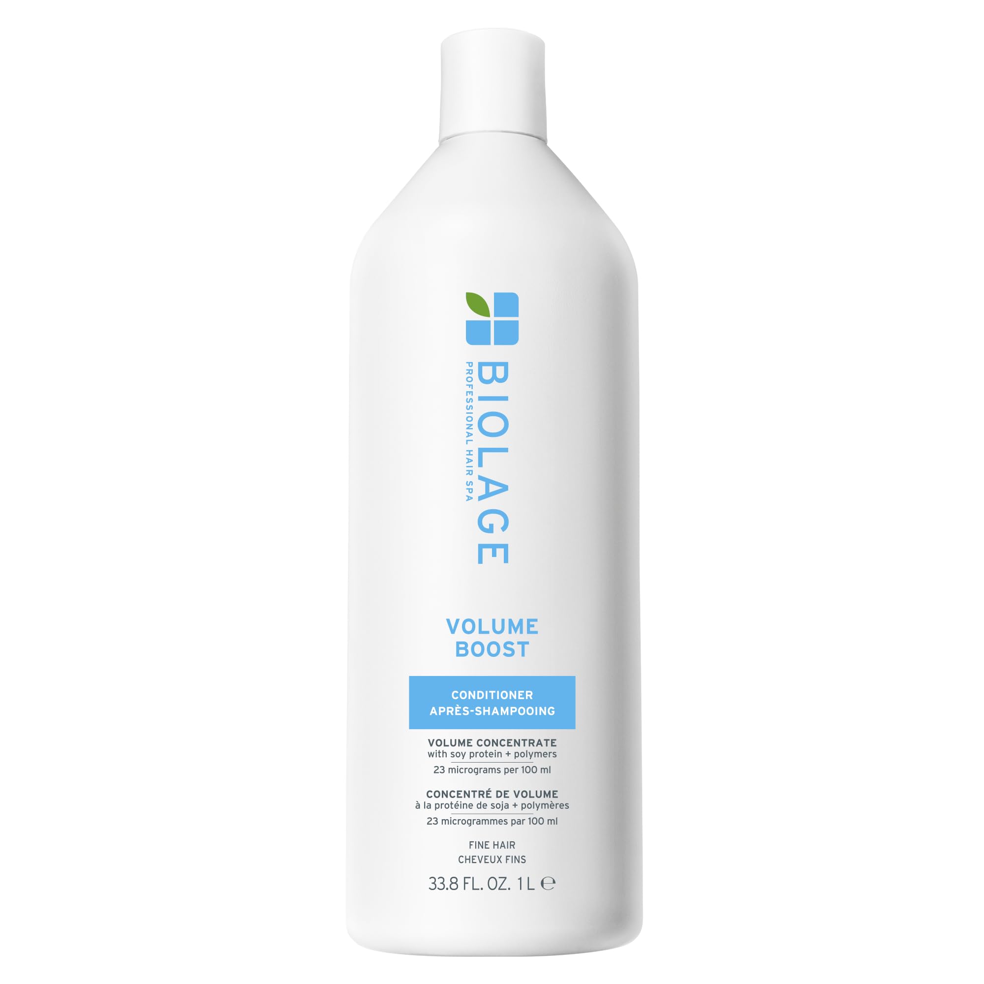 Biolage bottle front packaging showing product and benefit of volume