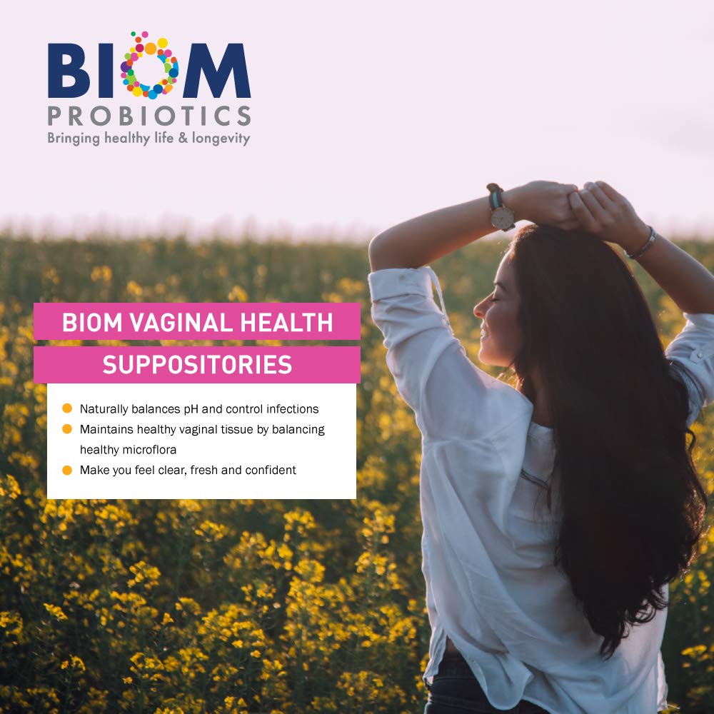 Biom Probiotics box open with individual suppositories for convenient use