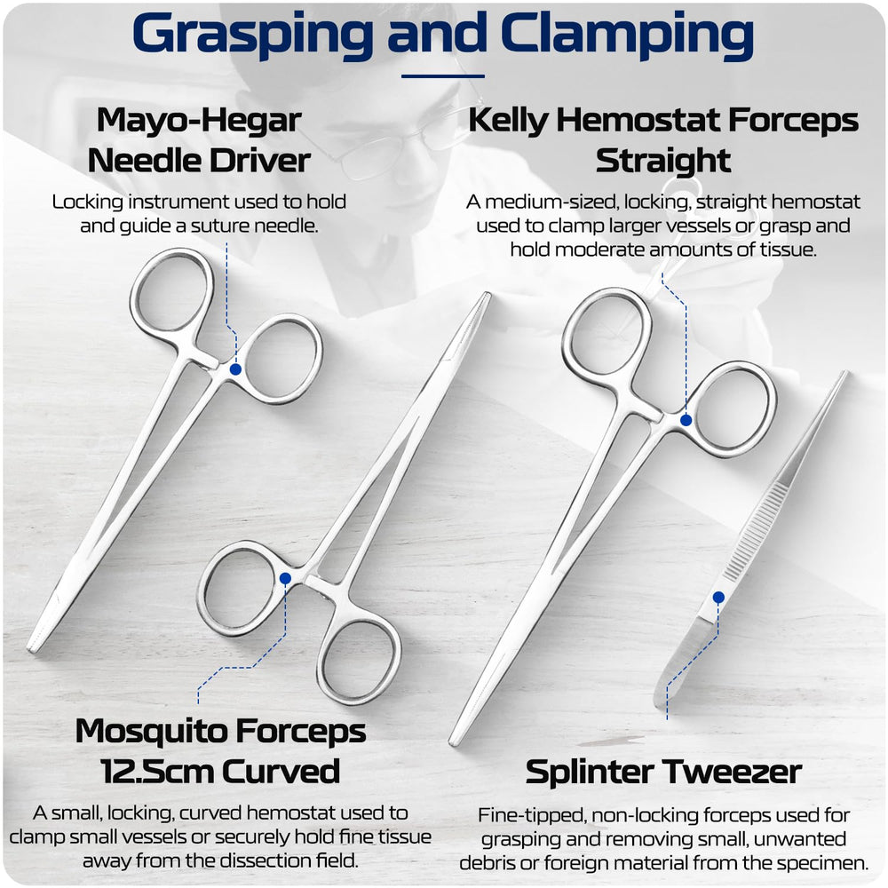 BioPrecision forceps and scissors detail highlighting precise tips and control