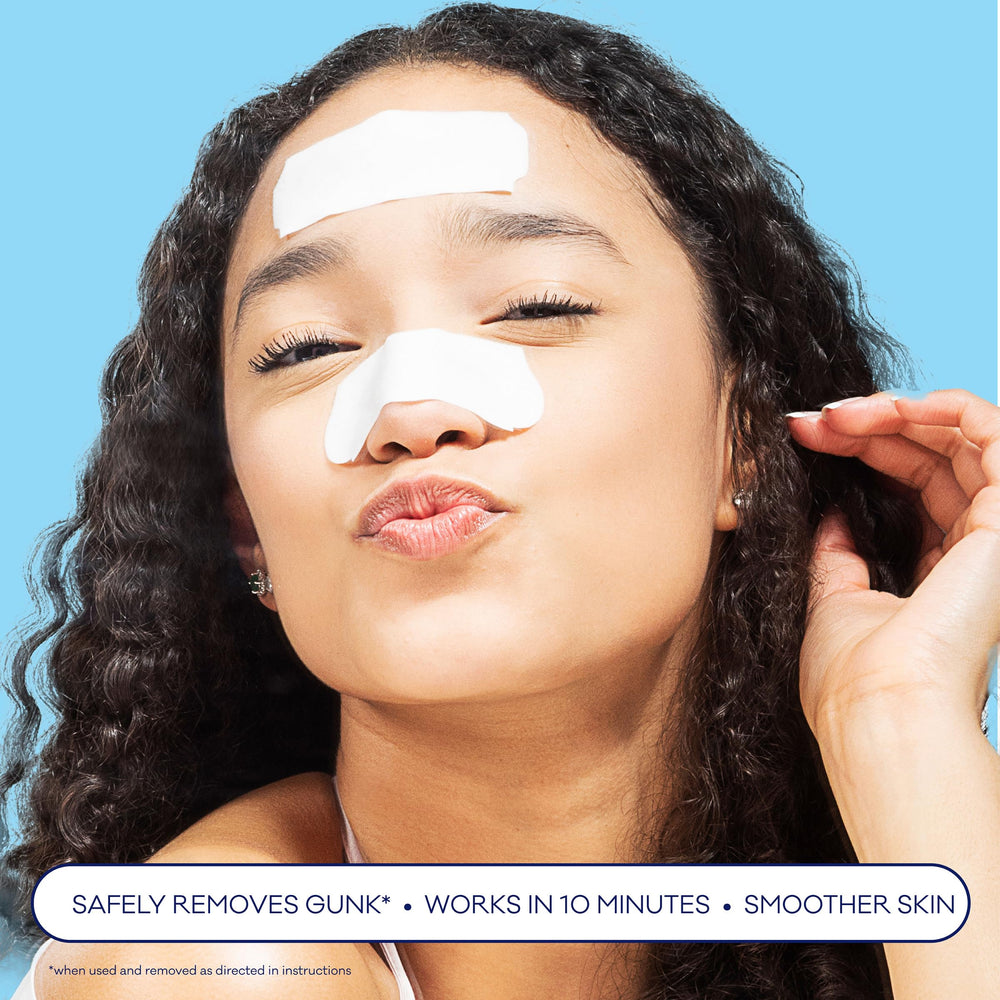 Bioré face variant on chin illustrating targeted pore removal benefit