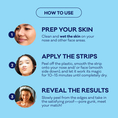 Bioré removed strip showing lifted blackheads for visible cleansing