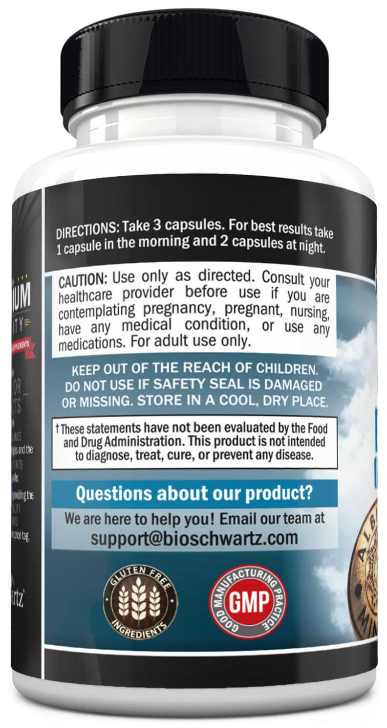 BioSchwartz 360-count bottle with calendar showing long-lasting supply