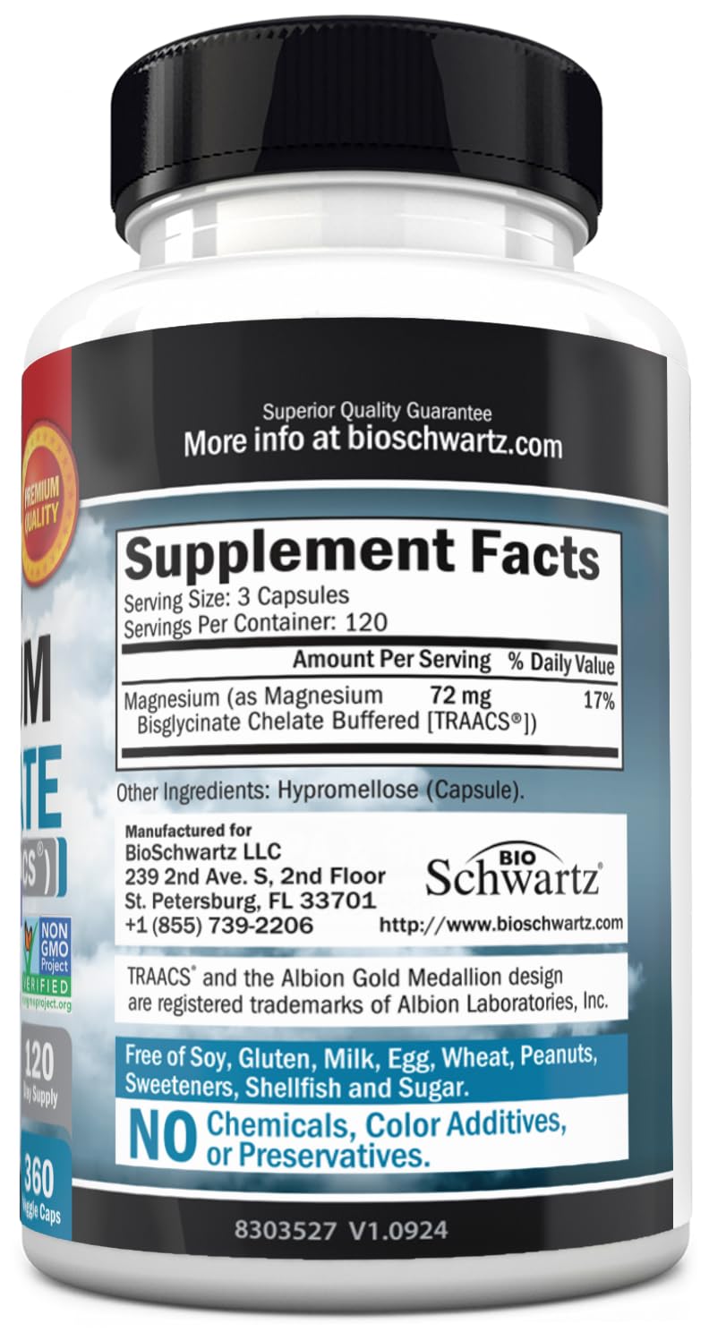 BioSchwartz bottle beside ingredient source graphic emphasizing quality
