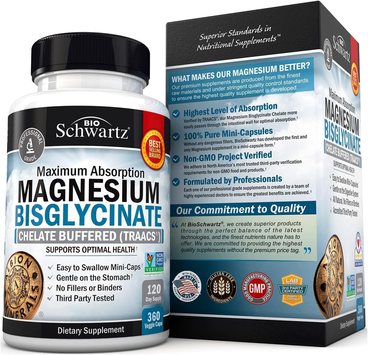 BioSchwartz capsules spilled on wood highlighting capsule consistency