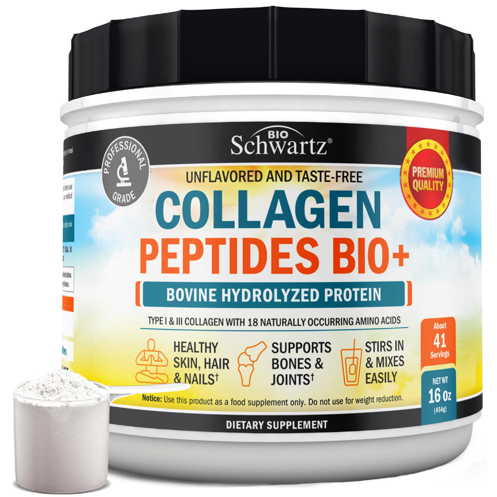 BioSchwartz front packaging showing label and 16oz size, clear product benefit