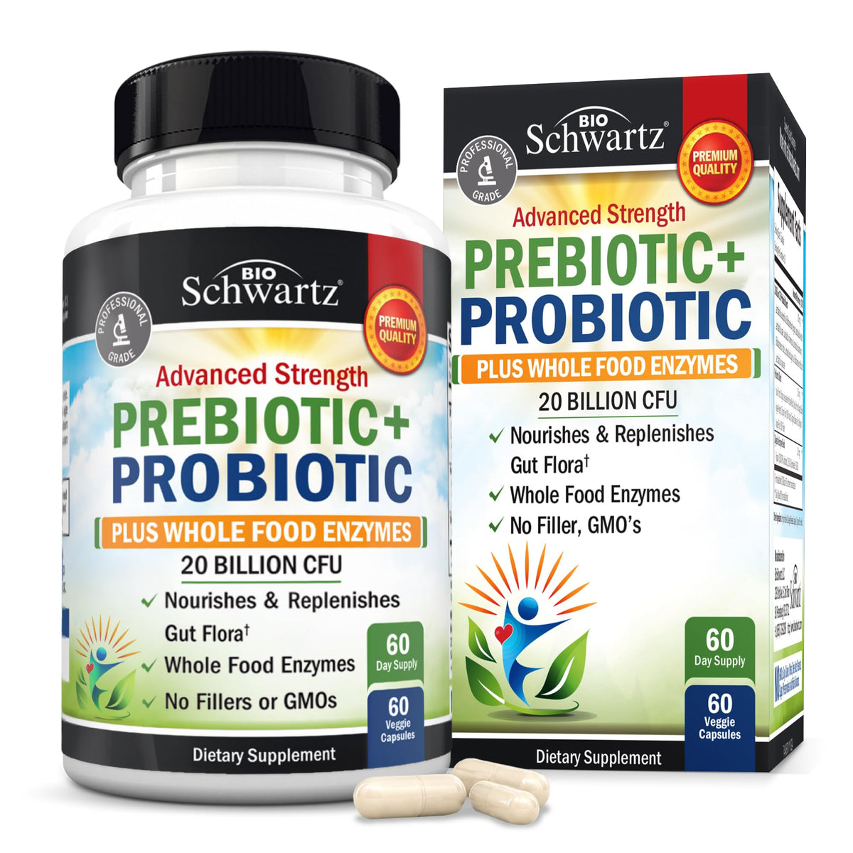 BioSchwartz front packaging showing product and clear labeling benefit clarity