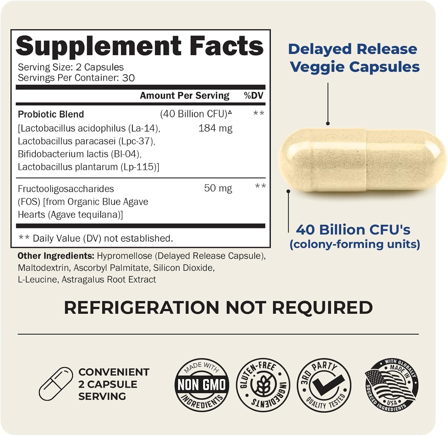 BioSchwartz product label detailing strains and potency for buyer confidence