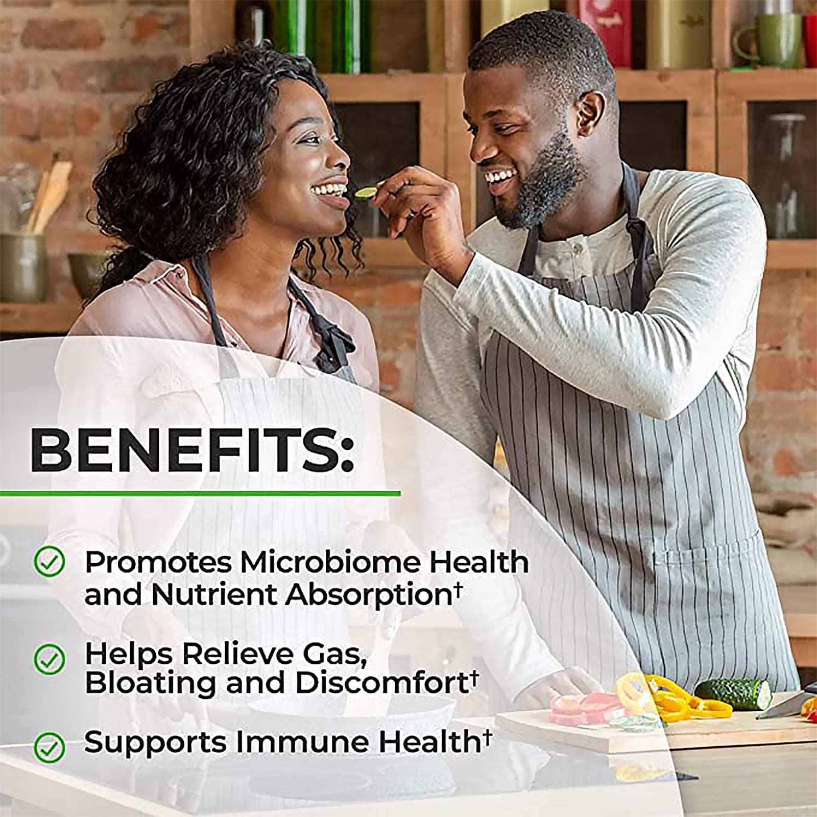 Prebiotic powder texture beside capsules showing organic prebiotic source benefit