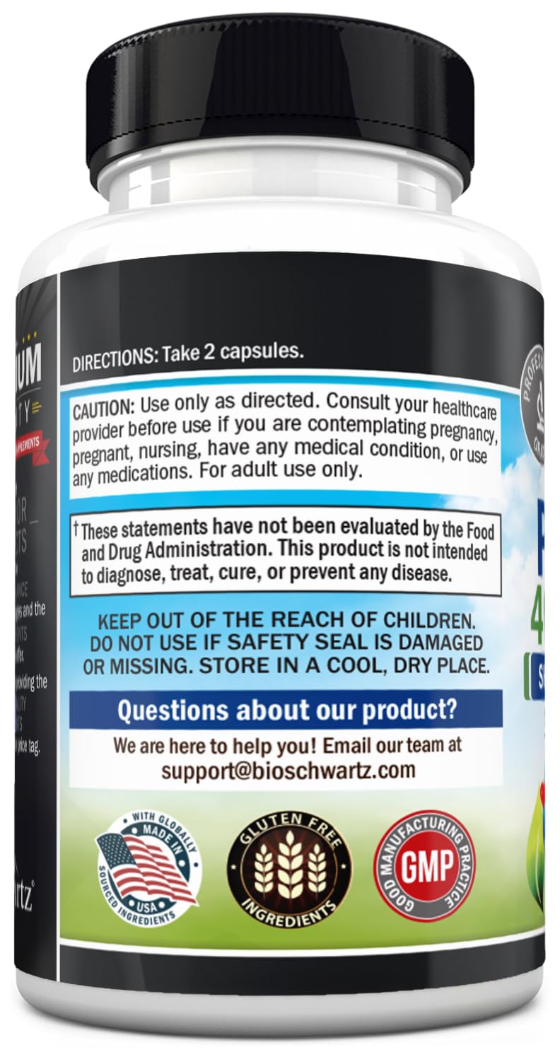 BioSchwartz third-party quality seal label emphasizing tested purity