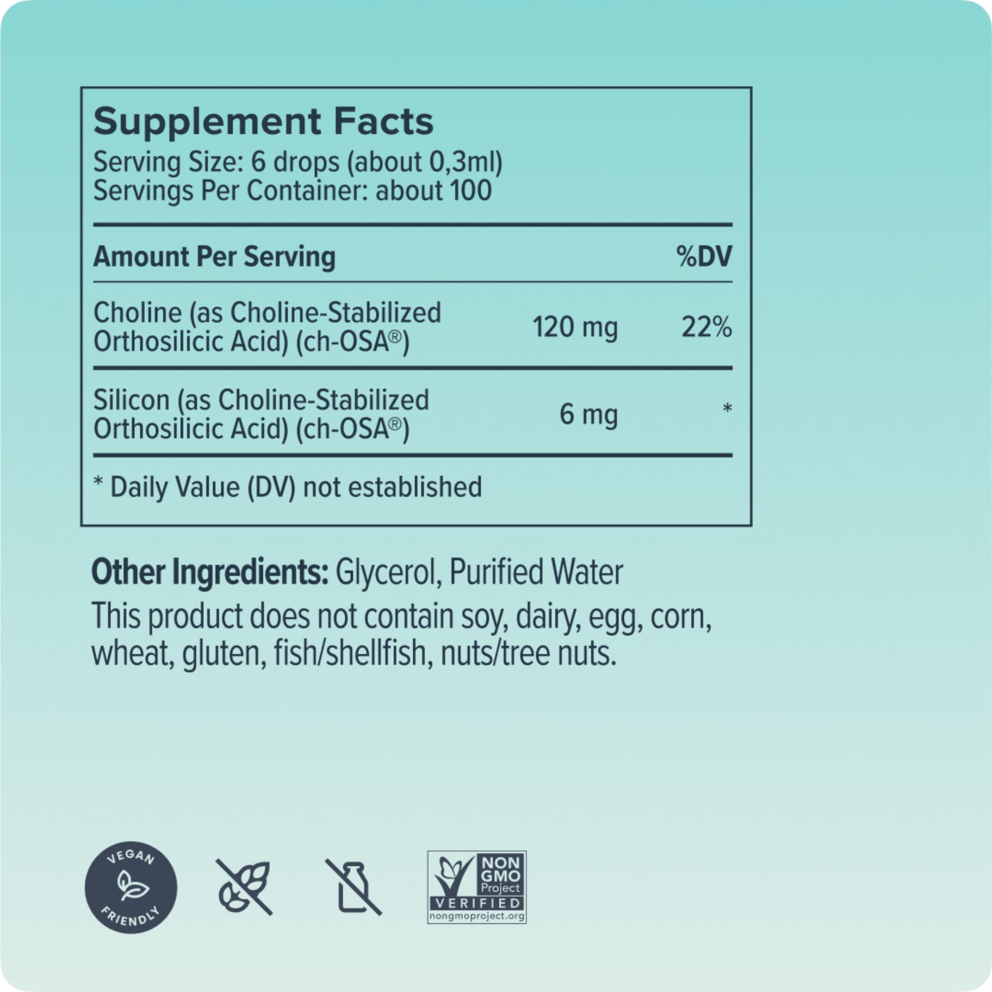 Biosil bottle with measuring cup showing accurate dosing aid