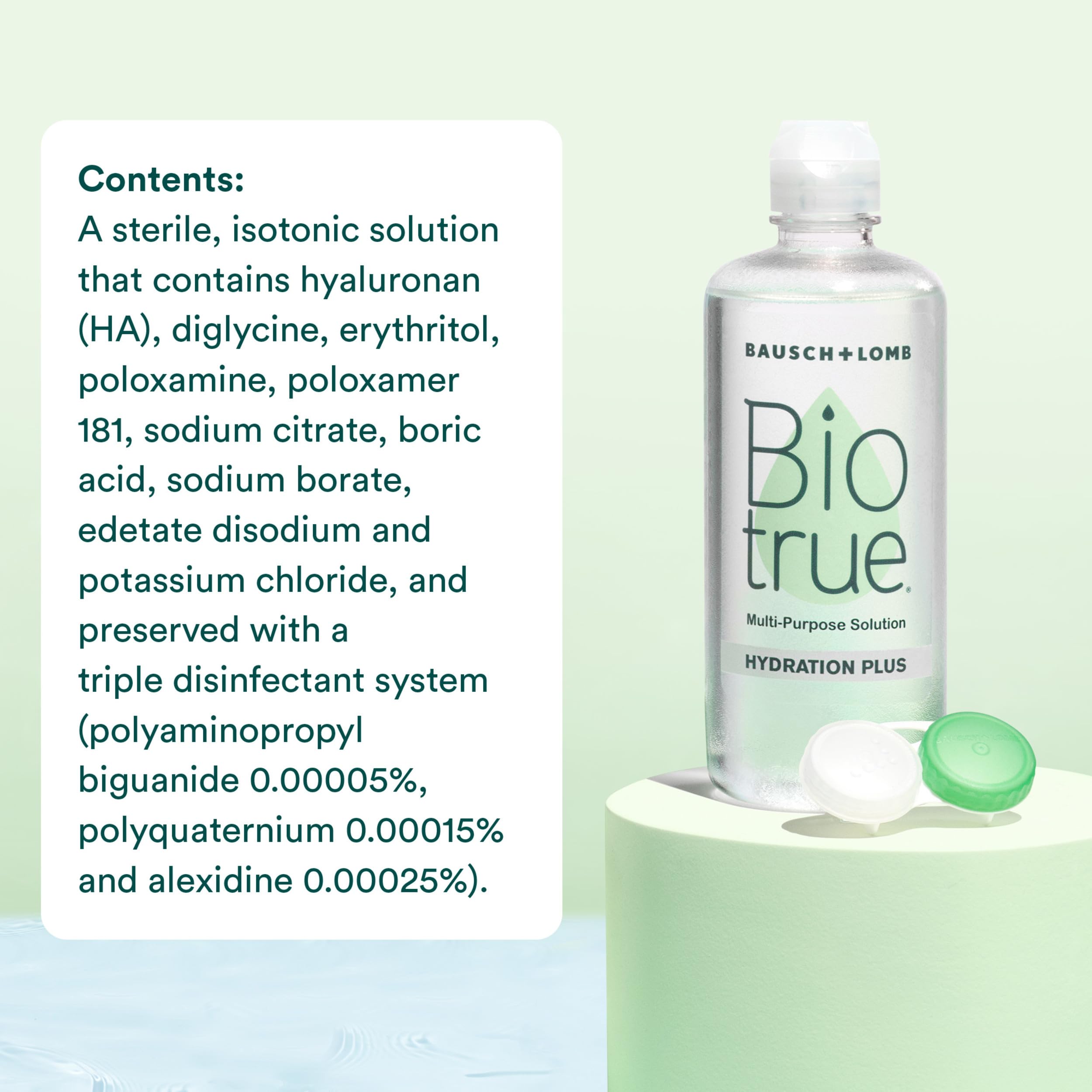 Person inserting a contact after using Biotrue for renewed comfort and clarity