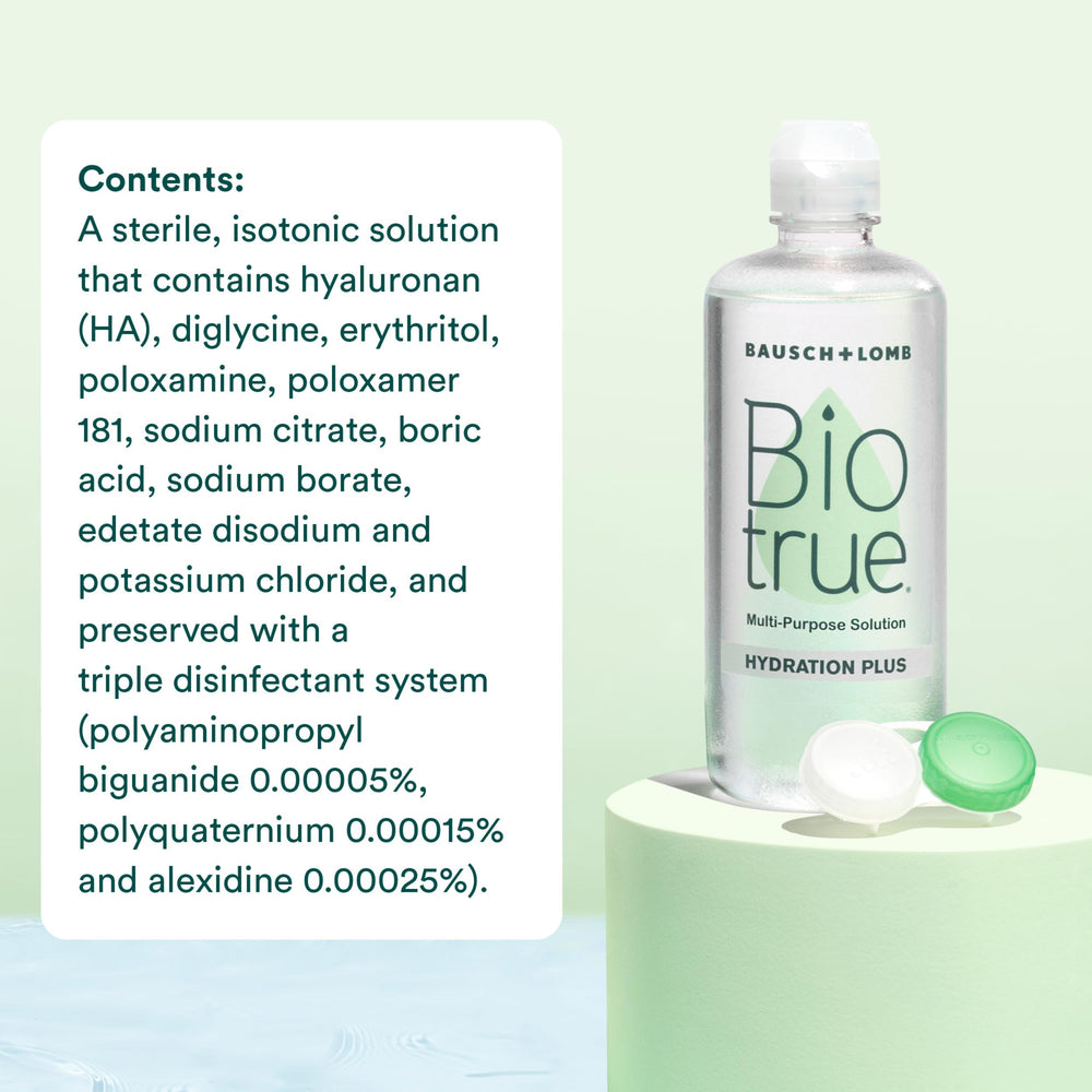 Person inserting a contact after using Biotrue for renewed comfort and clarity