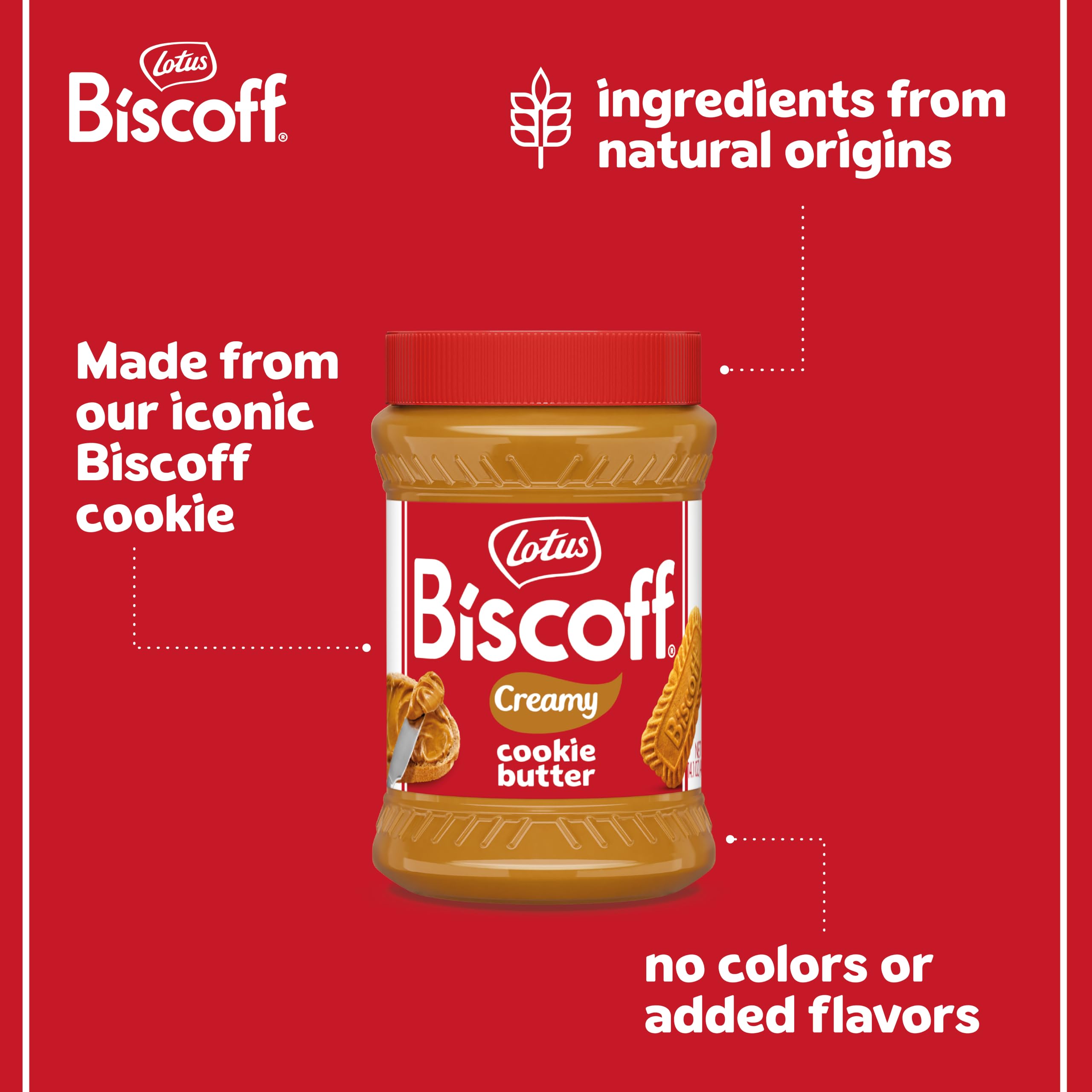 Biscoff jar label closeup displaying brand and ingredients for informed shoppers