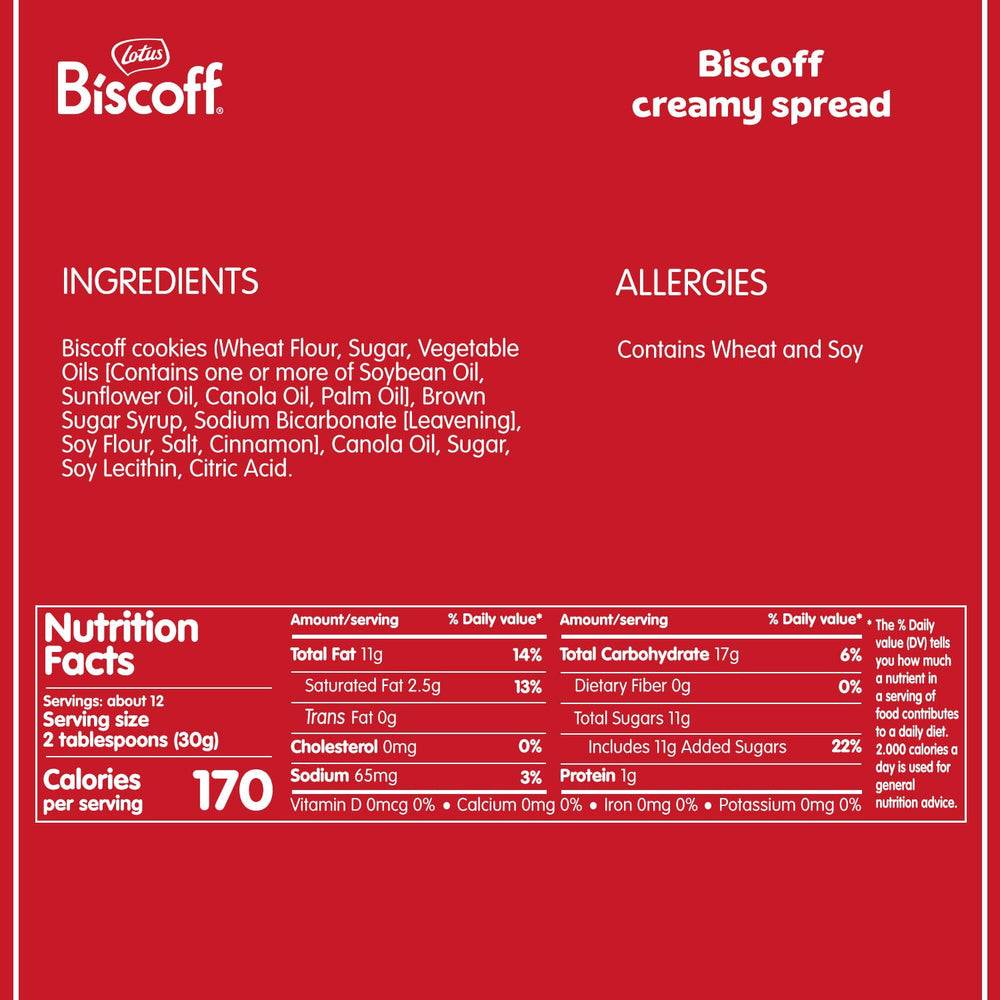 Biscoff open jar texture close-up highlighting smooth creamy spread for easy spreading