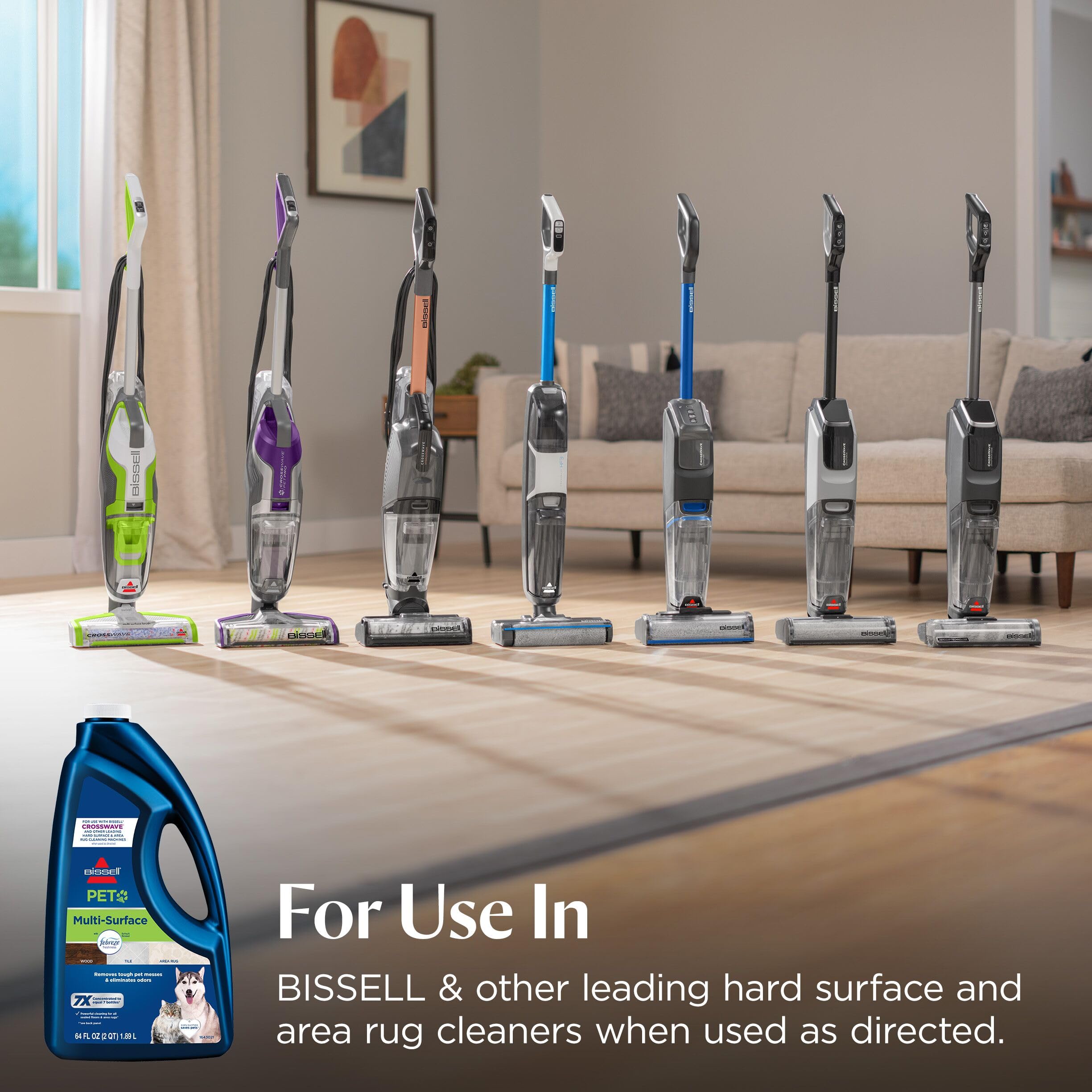 Bissell formula being extracted from an area rug showing machine lifting dirt