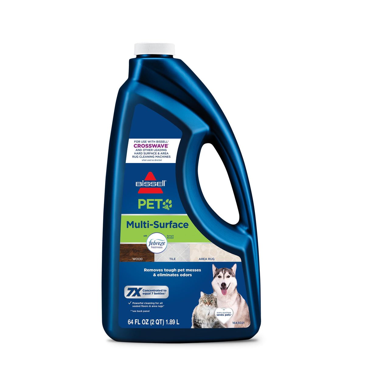 Bissell bottle front label showing product name and size for clear identification