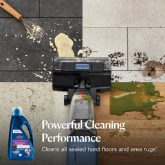 BISSELL solution in CrossWave machine cleaning for efficient dirt removal