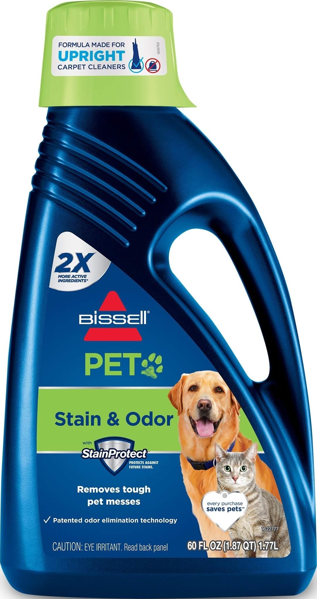 BISSELL front label view showing product name and volume benefits