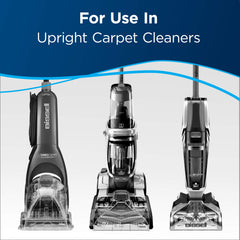 Bissell formula in use with upright cleaner demonstrating deep-clean benefit