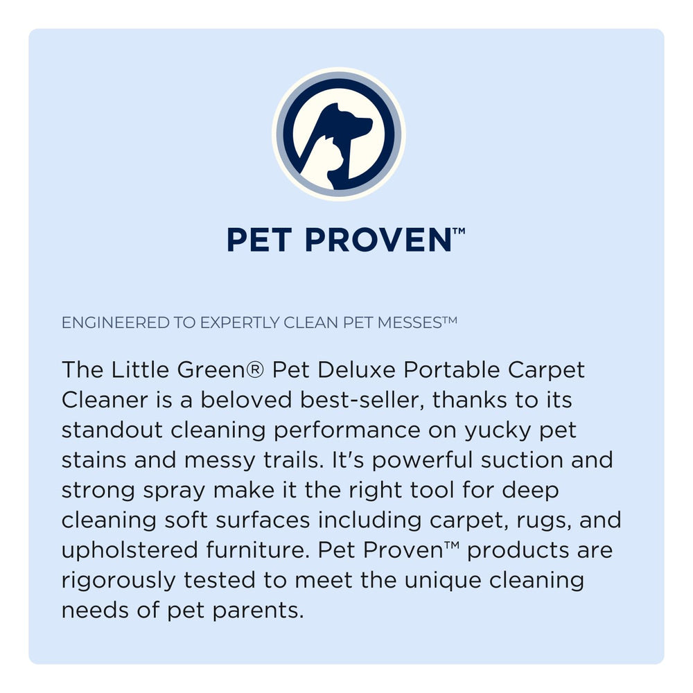 BISSELL Little Green Pet Deluxe tools laid out highlighting included attachments
