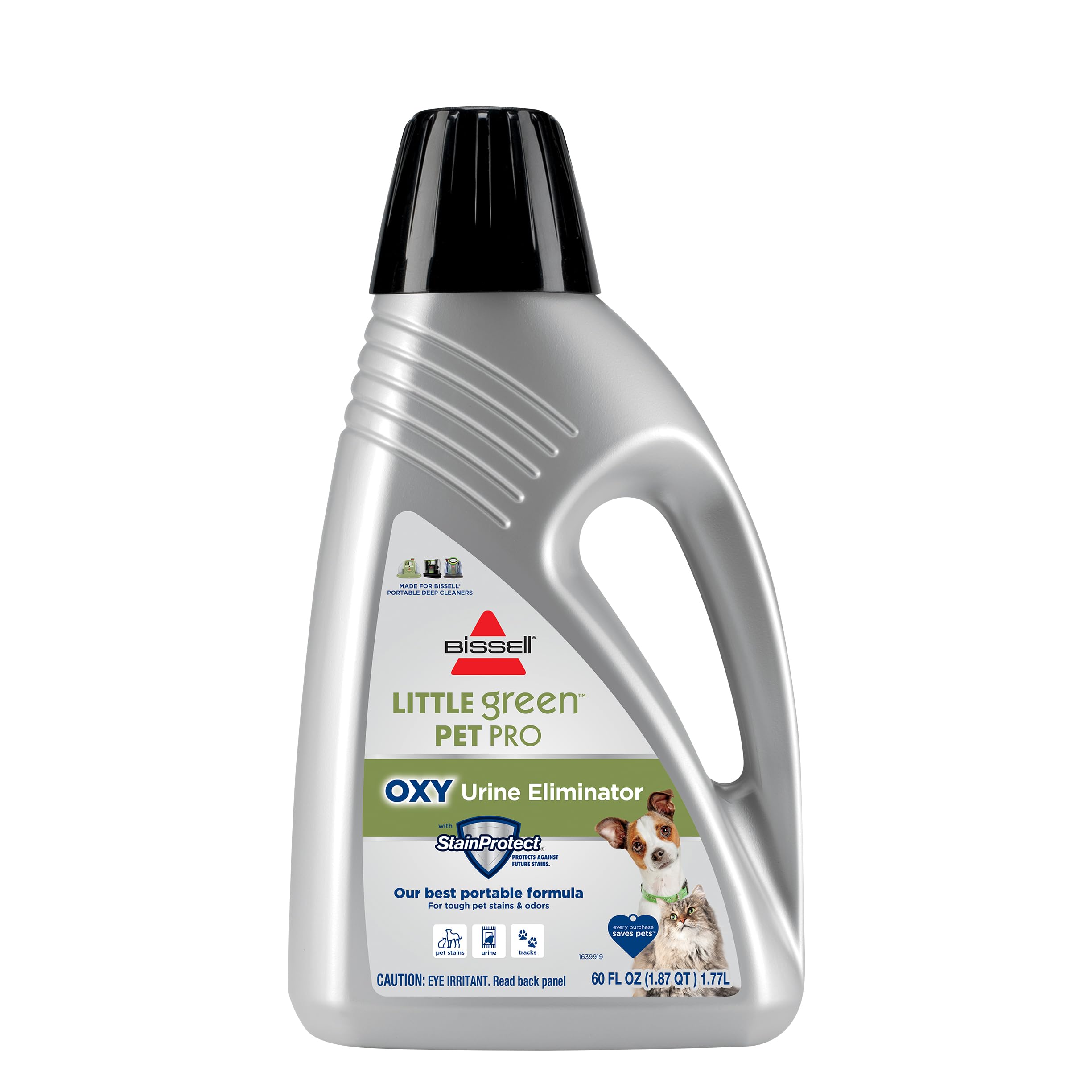Bissell front packaging of Pet-Pro OXY 60 oz showing product benefit