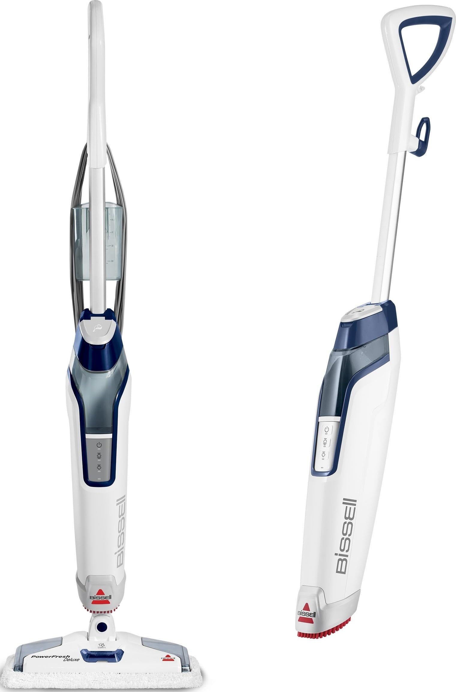 Bissell PowerFresh Deluxe front view showing slim design and cleaning head