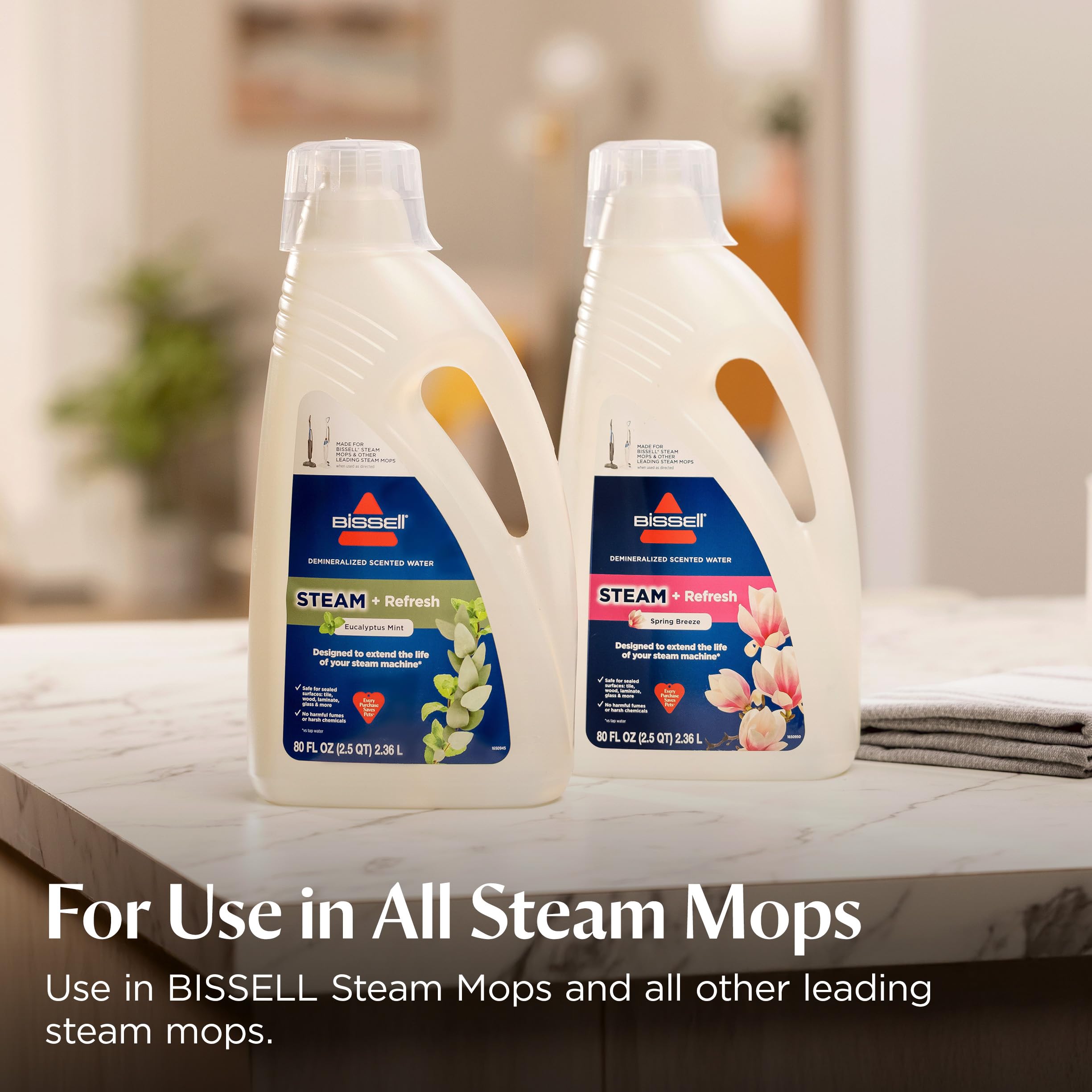 Bissell packaging with included accessories like pads and instruction manual