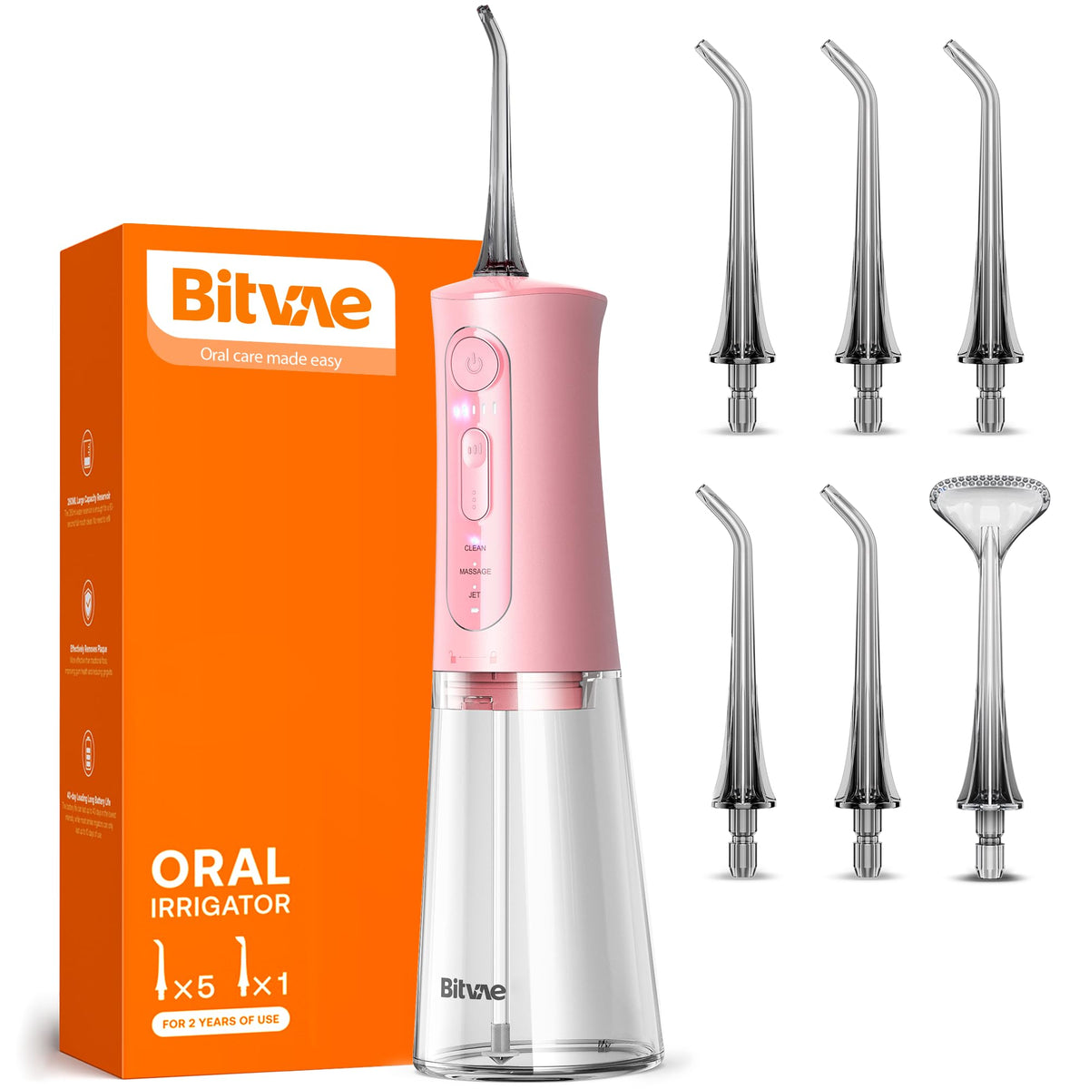 Bitvae front view quartz pink showing sleek design and portable benefit