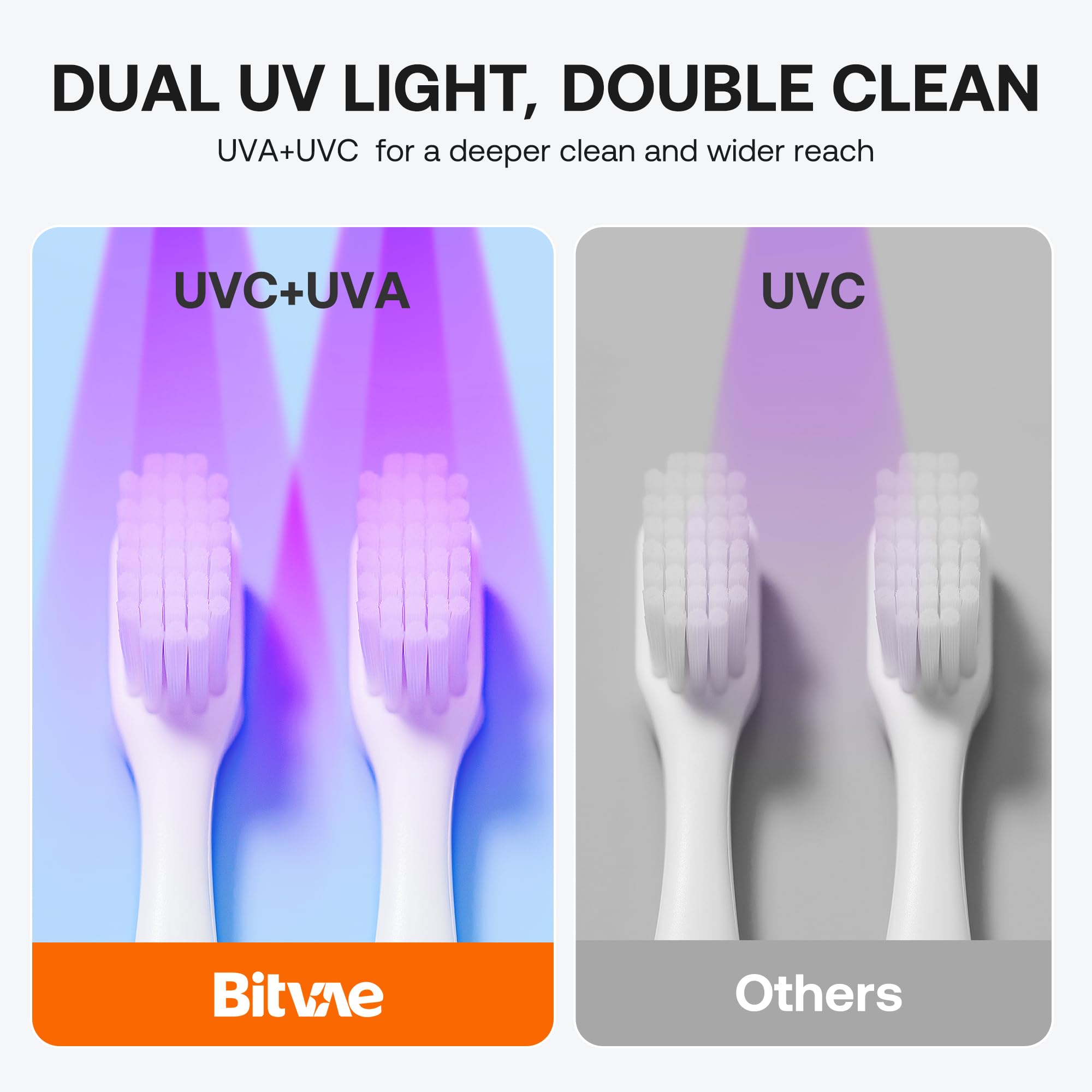 Bitvae next to toothpaste tube for scale showing compact travel-friendly size