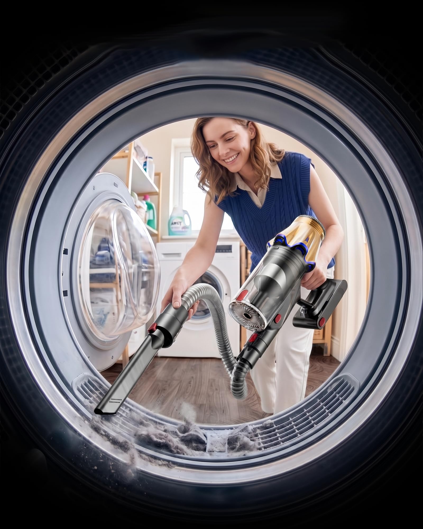 bitybird in-car cleaning demonstration reaching tight seats and crevices benefit