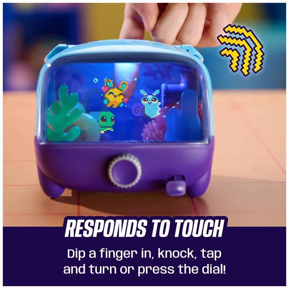 BITZEE close-up of display highlighting touch interaction and expressive pets